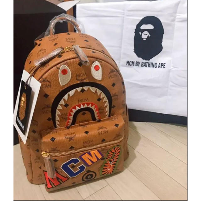 MCM - MCM × BAPE® SHARK STARK BACKPACKの通販 by わんわん's shop ...