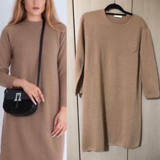 マックスマーラ(Max Mara)の10万以上　ワンピース maxmara ニットワンピ　キャメル(ひざ丈ワンピース)