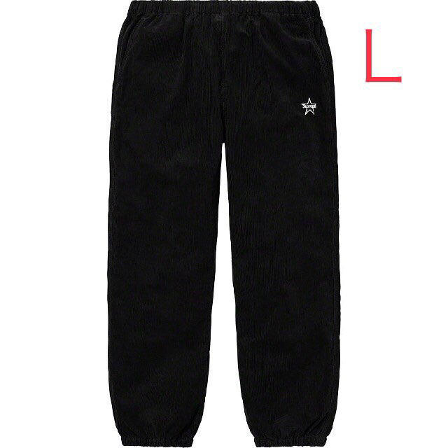 パンツ19fw 希少 黒 L supreme corduroy skate pant