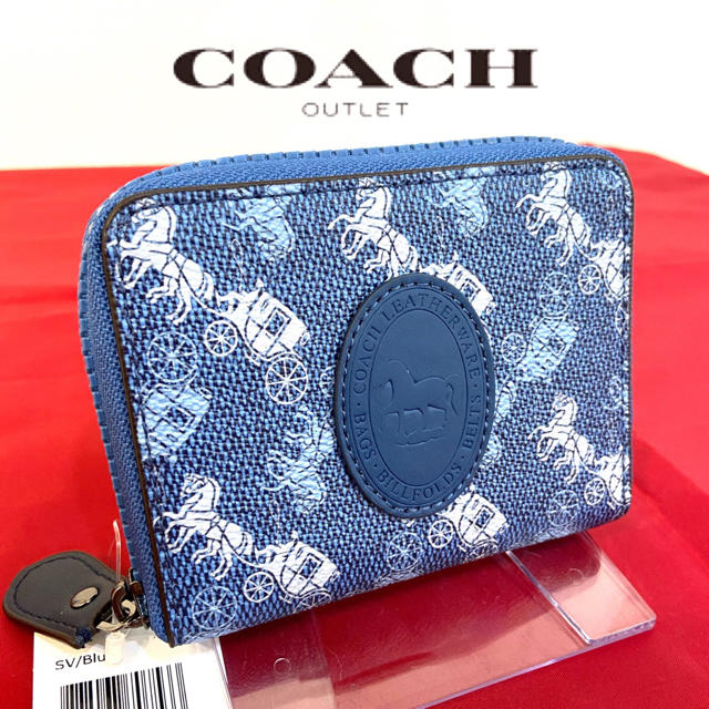 COACH(コーチ)の新品  コーチ ホースキャリッジ  折財布 コンパクトジップ レディースのファッション小物(財布)の商品写真