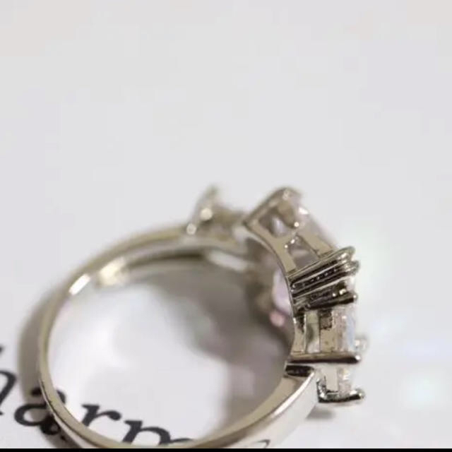 【OM010】オーロラストーンシルバーリング指輪ゴージャス大きいサイズ レディースのアクセサリー(リング(指輪))の商品写真