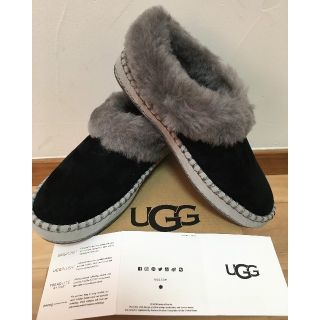 アグ(UGG)の【新品】UGG WRIN スリッポン（ブラック:23.5〜24㎝）(スリッポン/モカシン)