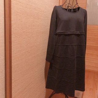 ニッセン(ニッセン)の授乳服　マタニティ　ワンピース　黒(マタニティワンピース)