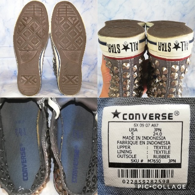 CONVERSE(コンバース)のCONVERSE オールスター ミドルカット スタッズ スニーカー 24㎝★美品 レディースの靴/シューズ(スニーカー)の商品写真