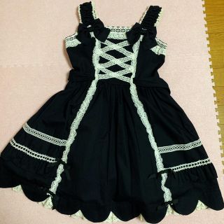 アンジェリックプリティー(Angelic Pretty)の★ Angelic Pretty ★ スカラップJSK カチューシャ セット ★(ひざ丈ワンピース)