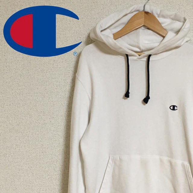 Champion(チャンピオン)のチャンピオン　フーディ　白　ホワイト　ボーダー レディースのトップス(パーカー)の商品写真