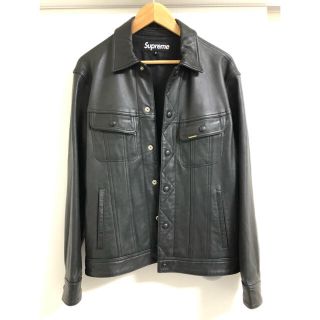 シュプリーム(Supreme)のsupreme leather trucker jacket(レザージャケット)