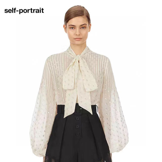❤️ ・正規品Selfportrait2020新作 新品 白ブラウス 綺麗 | www