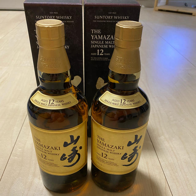 山崎12年 700ml 箱付き新品未開封2本セット マイレージシール付