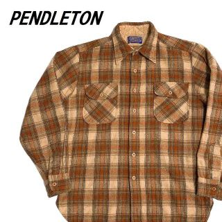 ペンドルトン(PENDLETON)の【PENDLETON】70s　USA製　ウールシャツ　ビンテージ　Mサイズ(シャツ)