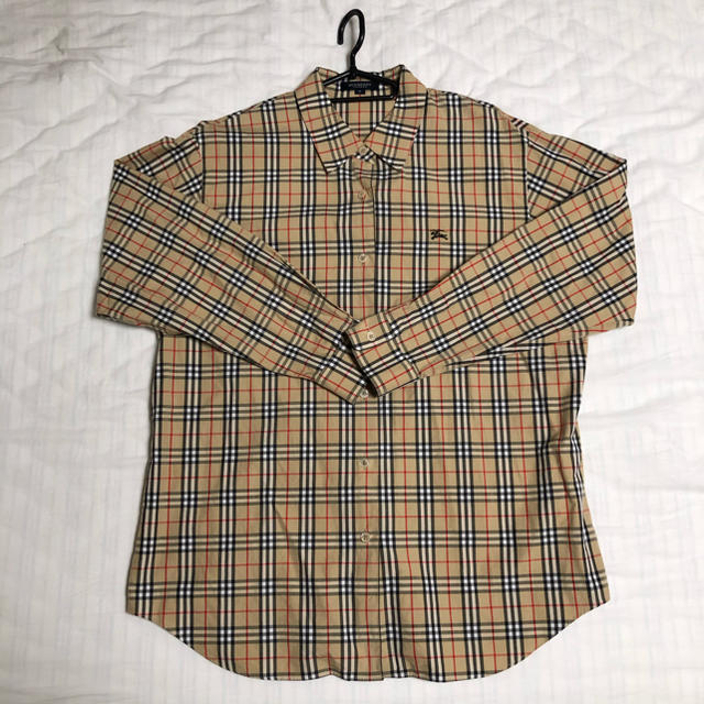 BURBERRY(バーバリー)のBurberry バーバリー シャツ　チェック　13号　レディース　古着 レディースのトップス(シャツ/ブラウス(長袖/七分))の商品写真