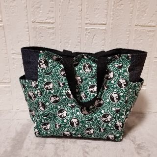 サイドポケットバッグ スヌーピー ハンドメイド(バッグ)