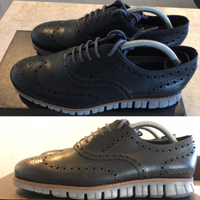 Cole Haan(コールハーン)のコール・ハーン ゼログランド ウィングチップ オックスフォード ネイビー8.5W メンズの靴/シューズ(ドレス/ビジネス)の商品写真