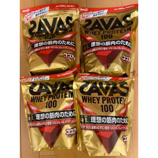 ザバス(SAVAS)のザバス ホエイプロテイン１００ ココア味　1,050g×4個(プロテイン)