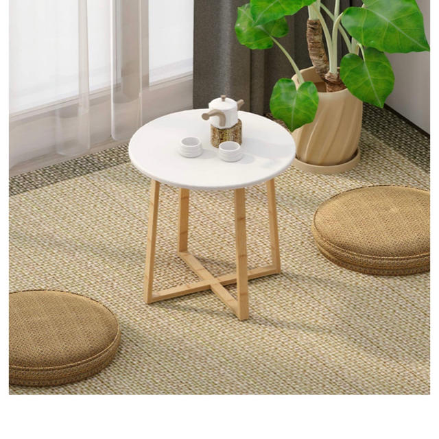 サイドテーブル  天然竹製 小さい ちゃぶ台 インテリア/住まい/日用品の机/テーブル(コーヒーテーブル/サイドテーブル)の商品写真
