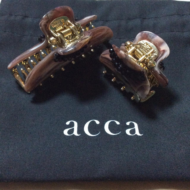 acca(アッカ)のacca アッカ クリスタルメッシュ  2019AW 中小クリップ  レディースのヘアアクセサリー(バレッタ/ヘアクリップ)の商品写真