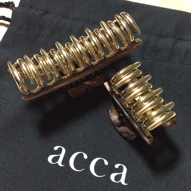 acca(アッカ)のacca アッカ クリスタルメッシュ  2019AW 中小クリップ  レディースのヘアアクセサリー(バレッタ/ヘアクリップ)の商品写真