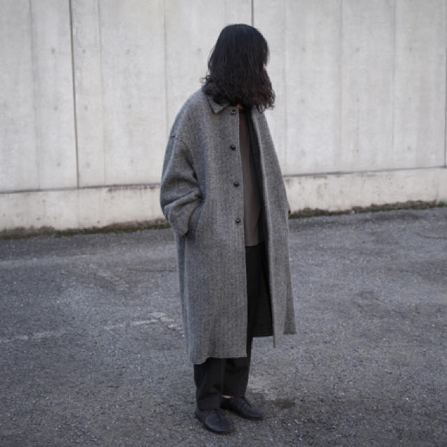 19aw yoke ジャガードニットバルカラーコートM