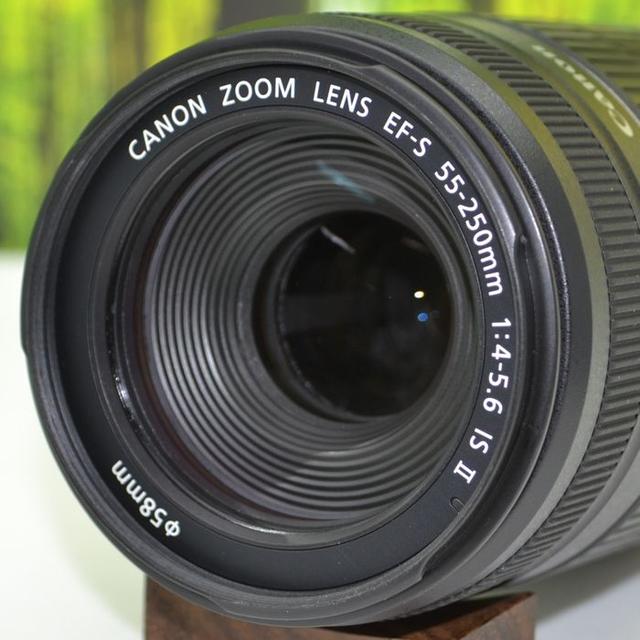 カメラ レンズ(ズーム) Canon - キャノン望遠レンズ☆EF-S 55-250mm手ブレ補正つき☆1211-1の 