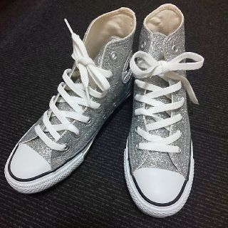 コンバース(CONVERSE)のｺﾝﾊﾞｰｽ　ｸﾞﾘｯﾀｰ　ｼﾙﾊﾞｰ　US4.5　JPN23.5(スニーカー)