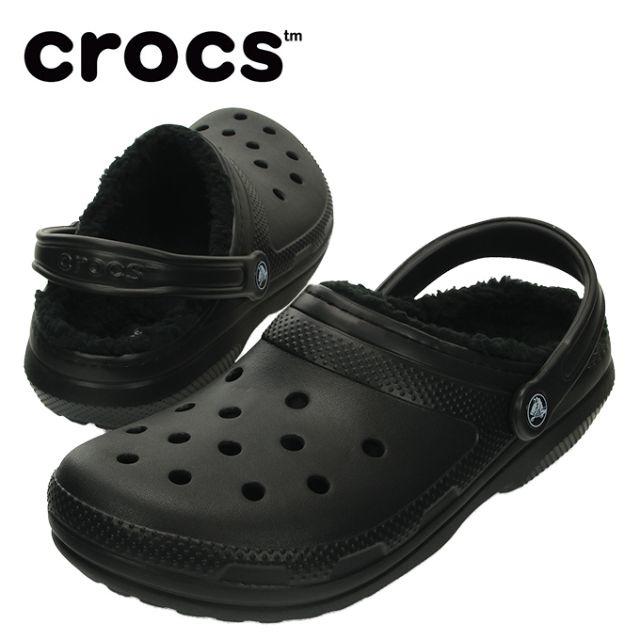 crocs(クロックス)の22cm クロックス classic lined clog ブラック ボア レディースの靴/シューズ(サンダル)の商品写真