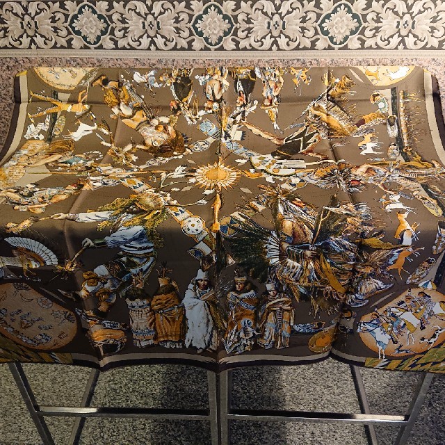 HERMES カレ 90 エルメススカーフ インディアン レアな一枚 | www