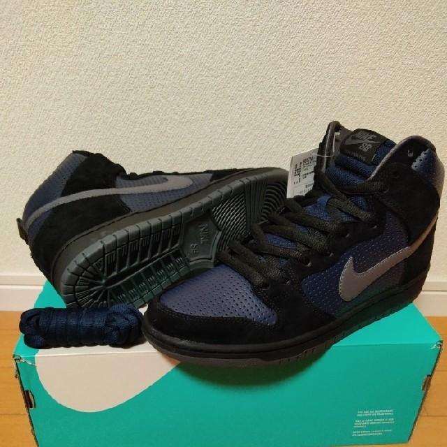 メンズNIKE SB DUNK HIGH TRD QSダンクSB黒紺灰 us11