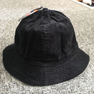 ニューエラー(NEW ERA)のnewhattan コーデュロイ メトロ ハット新品 L/XL 黒(ハット)