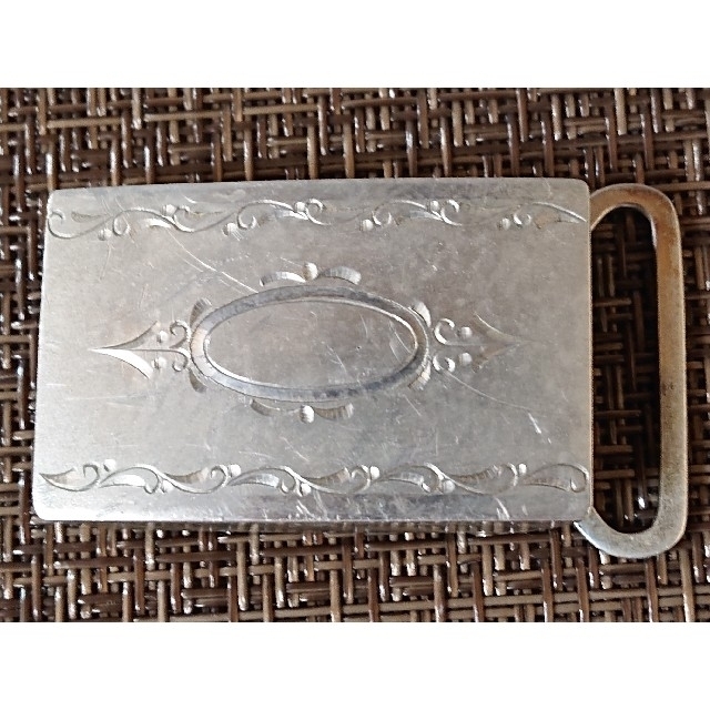 銀製 彫金バックル SILVER 小物 銀製品 装身具 