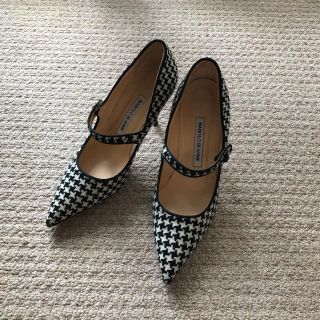 マノロブラニク(MANOLO BLAHNIK)の断捨離中！マノロブラニク☆メリージェーン千鳥柄パンプス(ハイヒール/パンプス)