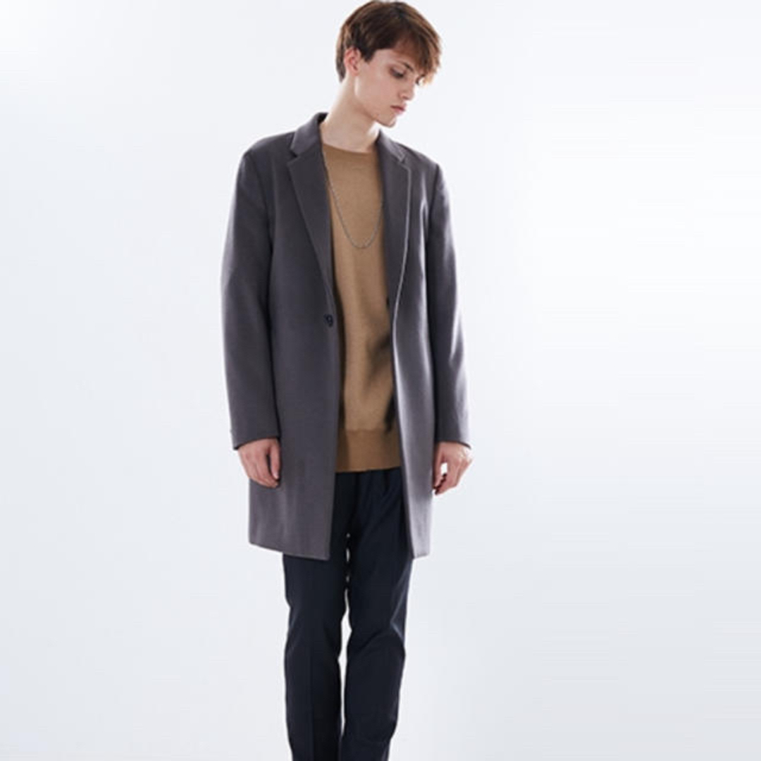 エヌハリウッド 16AW 1Bチェスターコート グレー サイズ36