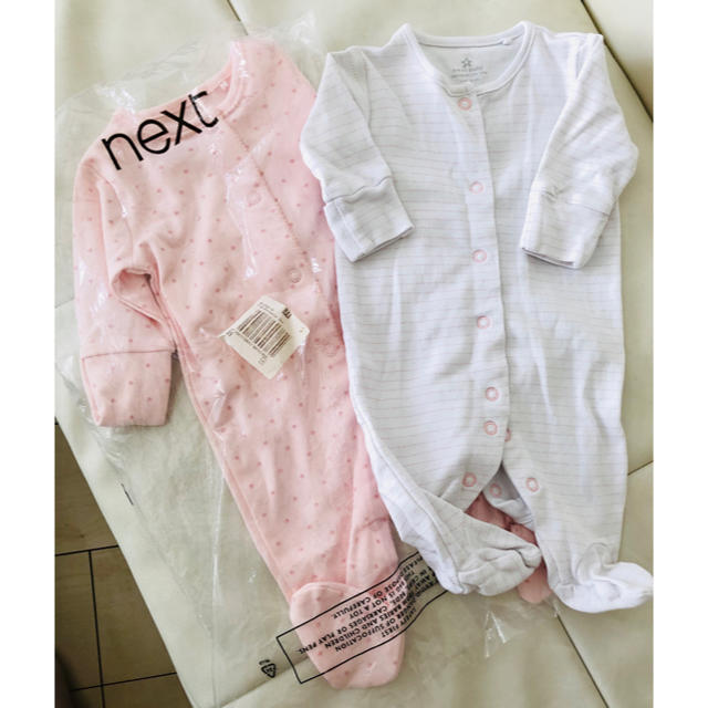 NEXT(ネクスト)のNachii様専用　nextロンパース　1m 50-60 カバーオール　新生児　 キッズ/ベビー/マタニティのベビー服(~85cm)(ロンパース)の商品写真