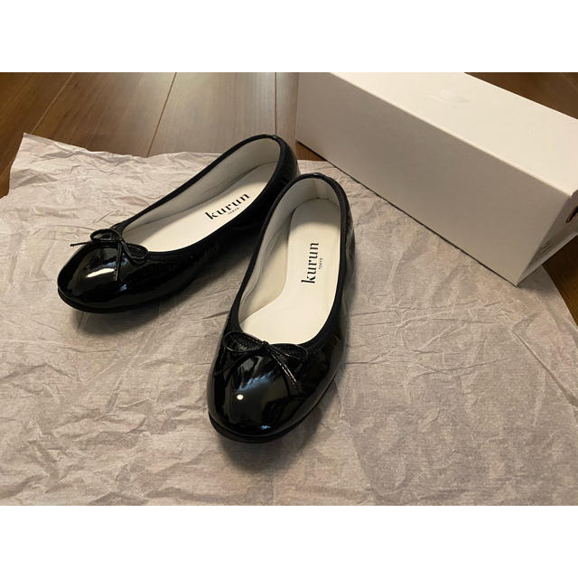 kurun tokyo バレエシューズ 黒 レディースの靴/シューズ(バレエシューズ)の商品写真