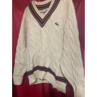 ラコステ(LACOSTE)のLACOSTE　チルデンニット　ケーブルニット　セーター　サイズ4ウール100％(ニット/セーター)