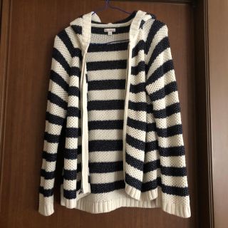 ギャップ(GAP)のGAP ネイビー×白　カーディガン(カーディガン)