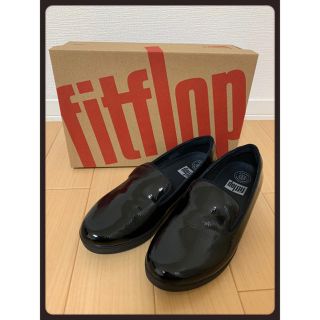 フィットフロップ(fitflop)の【美品】fitflop エナメルスリッポンシューズ 24.5(スリッポン/モカシン)