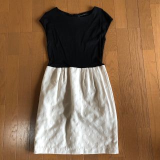 ストロベリーフィールズ(STRAWBERRY-FIELDS)の【美品】【お値下げ】ストロベリーフィールズ　ドット柄 ドッキングワンピース(ひざ丈ワンピース)