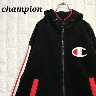 チャンピオン(Champion)のチャンピオン フリース ジャケット ビッグロゴ ジップパーカー 厚手(ブルゾン)