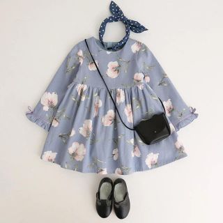 ザラキッズ(ZARA KIDS)のkids 花柄ワンピース　(ワンピース)