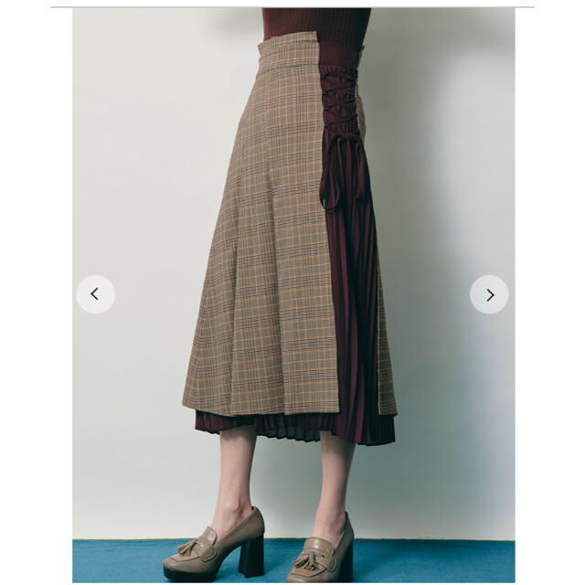 Lily Brown(リリーブラウン)のリリーブラウン チェック柄プリーツスカート レディースのスカート(ロングスカート)の商品写真