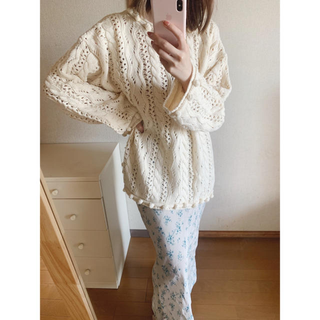 Lochie(ロキエ)のvintage ivory knit レディースのトップス(ニット/セーター)の商品写真