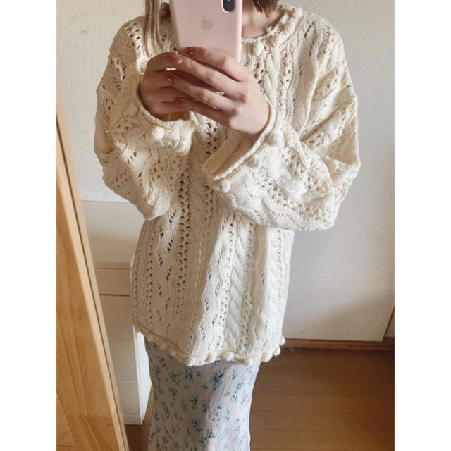 Lochie(ロキエ)のvintage ivory knit レディースのトップス(ニット/セーター)の商品写真