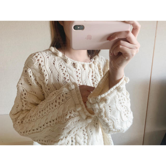 Lochie(ロキエ)のvintage ivory knit レディースのトップス(ニット/セーター)の商品写真