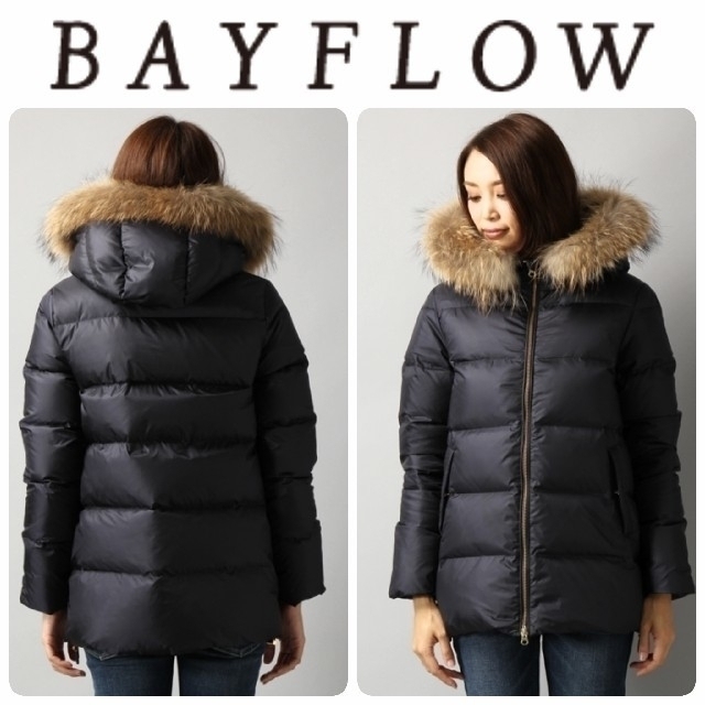 BAYFLOW(ベイフロー)の未使用 ベイフロー BAYFLOW ライト ダウン コート 2 M ネイビー 紺 レディースのジャケット/アウター(ダウンコート)の商品写真