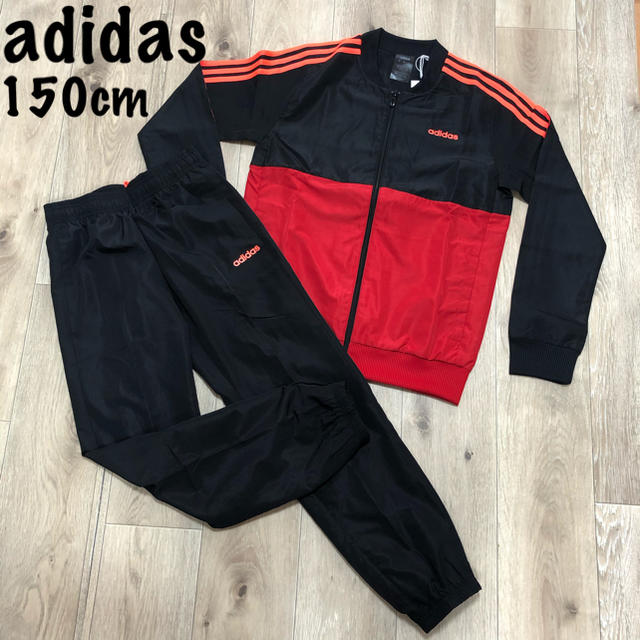 adidas - 150 アディダスジャージ セットアップ 黒 赤 男の子ジャージ ...