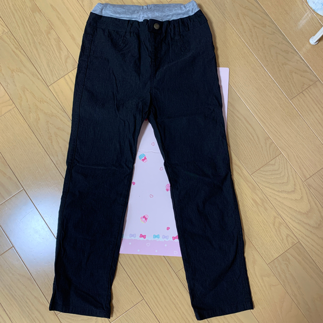 ストレッチパンツ　160 ブラック&ベージュ キッズ/ベビー/マタニティのキッズ服男の子用(90cm~)(パンツ/スパッツ)の商品写真