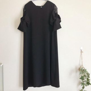 メルロー(merlot)の【あー様専用】メルロープリュス ワンピース黒 結婚式(ひざ丈ワンピース)