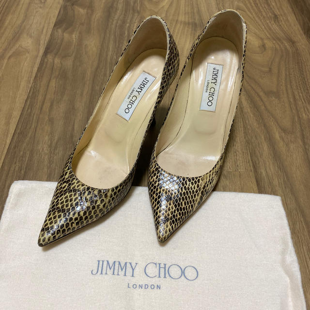 JIMMY CHOO(ジミーチュウ)のジミーチュウ　パイソン　ハイヒール レディースの靴/シューズ(ハイヒール/パンプス)の商品写真