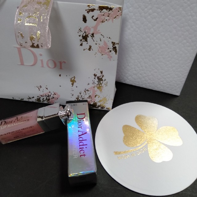 Christian Dior(クリスチャンディオール)のミスディオールショップ袋&リップグロス コスメ/美容のベースメイク/化粧品(リップグロス)の商品写真