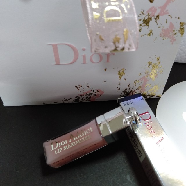 Christian Dior(クリスチャンディオール)のミスディオールショップ袋&リップグロス コスメ/美容のベースメイク/化粧品(リップグロス)の商品写真